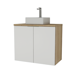 Gabinete C/ Cuba Nature 75cm Estilare Gab4011 Carvalho/branco