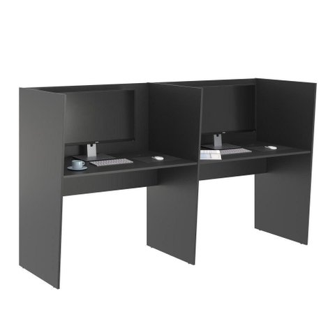 Guiche de Trabalho 2 Lugares Grecia Preto Onix