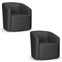 Ver imagem 5 de Kit 2 Poltronas Stella Max Corino Base Giratória - D'Rossi Cor Preto