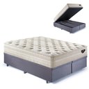 Ver imagem 1 de Base Box Baú King 193x203 Suede com Colchão Audaz Molas Ensacadas