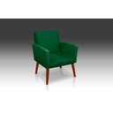 Ver imagem 1 de Poltrona Decorativa Nina Suede Verde - Pandora Decor - Casa da Poltrona