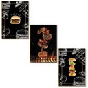 Ver imagem 1 de Kit 3 Placas MDF Temático Hamburgueria Decorativa LN2