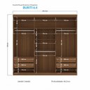 Ver imagem 4 de Guarda Roupa Casal 6 Portas Ripado Espelho e Pes Buriti Santos Andira