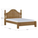 Ver imagem 3 de Cama de Casal Clássica 208cm X 152,5cm Ouro Freijó Madeira Pinus - Finestra
