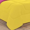 Ver imagem 2 de Kit Edredom + Jogo de Lençol Malha 100% Algodão Gran Moratta 7 Peças Queen - Amarelo-pink