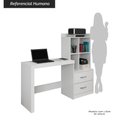 Ver imagem 4 de Escrivaninha com Estante e 2 Gavetas 141cm Multimóveis Crjcm-ESC002 Branco