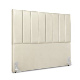 Cabeceira Estofada Carla 160 Cm Corino Bege - 4