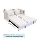 Ver imagem 5 de Sofá Cama Casal Dobrável 2 Lugares com Almofadas Aruba Yescasa