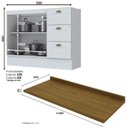Ver imagem 4 de Balcao Pia com Tampo 120cm C353 Americana Branco Nature Henn