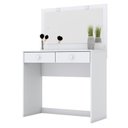 Ver imagem 7 de Guarda Roupa Solteiro Caju 4 Portas e Penteadeira Daila com Led Branco - Henn