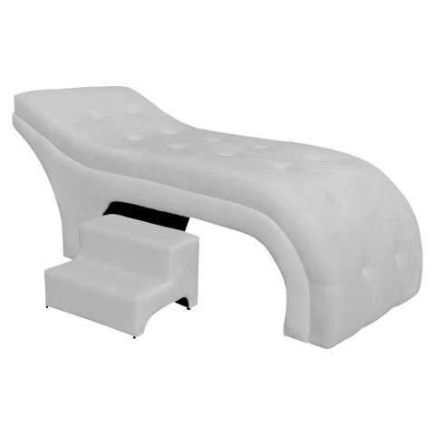 Maca Botonê Estética Estofada Suede 70cm - Estopar Suede Branco