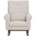 Ver imagem 3 de Poltrona de Amamentação com Balanço Base Nina Encanto D02 Bouclê Off White C-200 - Lyam Decor