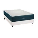 Ver imagem 1 de Conjunto Box Casal Colchão Molas Polar Ensacadas Aquariuns + Base Crc Courano White (138x188)