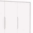 Ver imagem 4 de Guarda-roupa Retrô 3 Portas Théo New Branco Fosco com Madeira - Moveisaqui