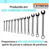 Kit 12 Peças Chave Combinada 6 A 22mm Boca e Estrela Starfer - 2