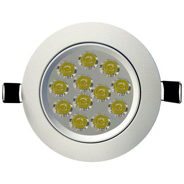 Spot LED Embutir Taschibra Sp 24 Redondo 12W Luz Branco Neutro - 1