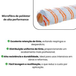 Rolo para Pintura Microfibra 46cm Rendeplus Duplo Atlas - 4