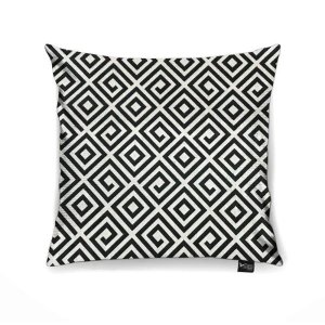 Capa para Almofada Tecido Estampado Quadrado Preto D64 - D'Rossi