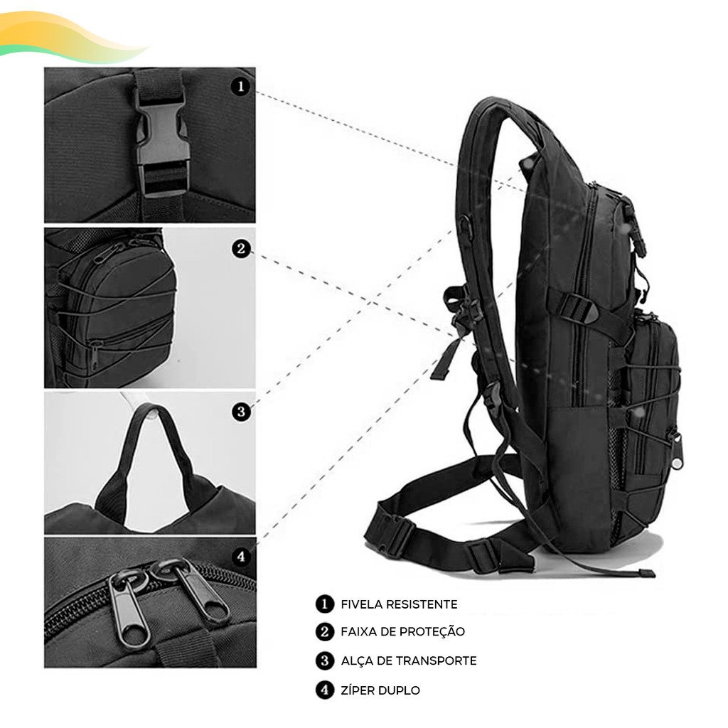 Mochila de Hidratacao para Ciclismo e Corrida - com Bolsos Internos Externos e Refil 3 Litros - 2