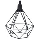 Ver imagem 5 de Lustre Pendente Aramado Triplo Diamante Preto Cabo Regulável Luminária Agp Ilumini Retro Diamante Lu