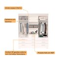 Ver imagem 5 de Guarda Roupa Casal com Espelho 9 Gavetas 6 Portas 100% MDF Débora Branco