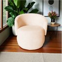 Ver mais imagens de Poltrona Decorativa Beatriz Orgânica Couro Bege