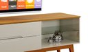 Ver imagem 4 de Rack para TV Limit 2.2 Off White com Nature - MoveisAqui