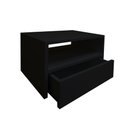 Ver imagem 1 de Mesa de Cabeceira Nicho com Gaveteiro Suspenso de Parede Preto Laca
