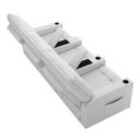 Ver mais imagens de Poltrona do Papai Reclinável Sala de Cinema Movie 3 Lugares Manual Baú Usb Pu Branco Gran Belo Movie