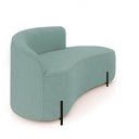 Ver imagem 4 de Sofá 2 Lugares Orgânico 160cm Pé Preto Morgan Cotelê Ext/veludo D03 - D'Rossi Cor Menta