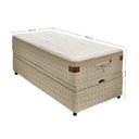 Ver imagem 2 de Cama Box Solteiro Americano Baú Molas Ensacadas White Horse Carolina Mattress 96x203 Carolina Mattre