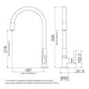 Ver imagem 4 de Torneira Lorenflex De Bancada Com Bica Flexível Lorenzetti 1177 G27 Cinza