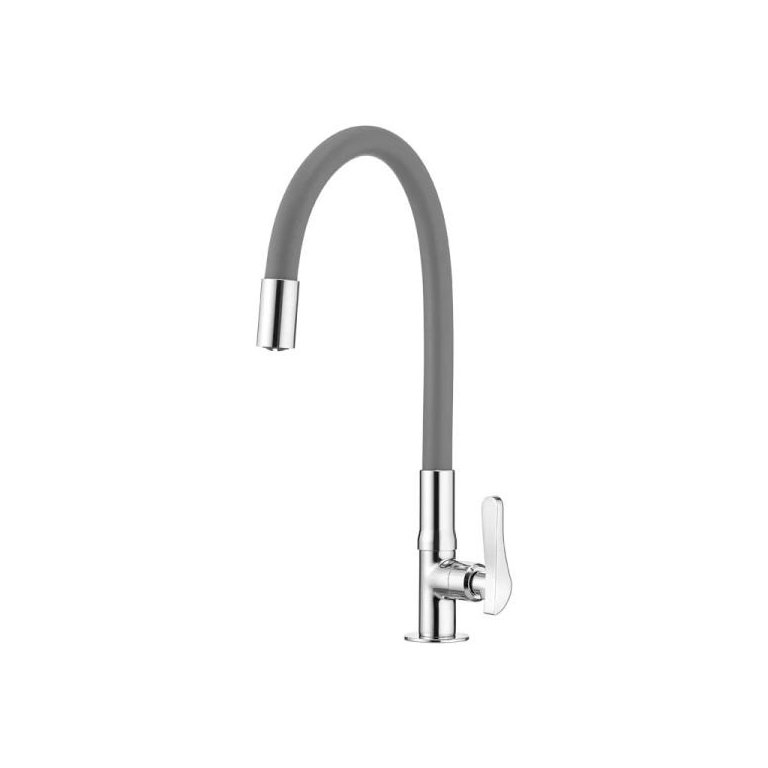 Torneira Lorenflex De Bancada Com Bica Flexível Lorenzetti 1177 G27 Cinza