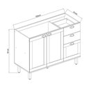 Ver imagem 3 de Balcão de Cozinha Genialflex Iluminata 120cm sem Tampo Bco