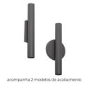 Ver imagem 4 de Arandela Tubo Cilindro Cinza 30cm 2 Fachos + 2 Led Mr11 Br.quente St2773