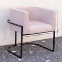 Ver imagem 2 de Poltrona Elegance Pé Preto Assento Rose 72x68x63cm