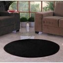 Ver imagem 3 de Tapete Redondo Sala Quarto Escritório Classic 1,50Mx1,50M Preto - Oásis