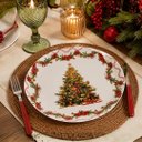 Ver imagem 2 de Jogo 4 Pratos de Jantar Natalino em Melamina 27,5cm Árvore de Natal e Bico de Papagaio - Magizi