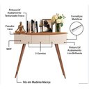 Ver imagem 3 de APARADOR PARIS PES RETRO 3 GAVETAS OFF WHITE/NATURE MARIA MOVEIS CNM