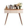 APARADOR PARIS PES RETRO 3 GAVETAS OFF WHITE/NATURE MARIA MOVEIS CNM - 1