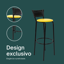 Ver imagem 4 de Kit 2 Cadeiras Alta 80cm para Balcão Ilha Bancada Área Gourmet Bar Piscina Banqueta Itagold