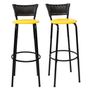 Ver imagem 1 de Kit 2 Cadeiras Alta 80cm para Balcão Ilha Bancada Área Gourmet Bar Piscina Banqueta Itagold