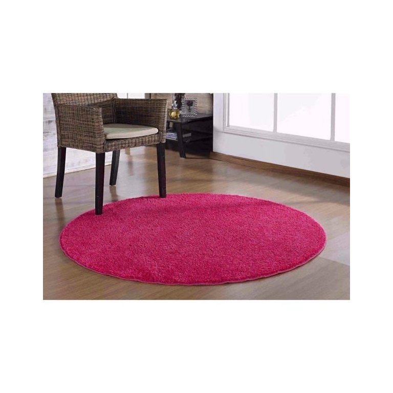 Tapete Redondo Sala Quarto Escritório Classic 1,50Mx1,50M Pink - Oásis