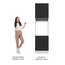 Ver imagem 6 de Torre Quente Armário de Cozinha 60 cm 1 Porta 3 Gavetas Branco/Preto Agata Madesa