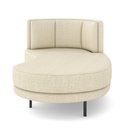 Ver imagem 4 de Sofá Chaise Longue Sala de Estar Living Lucca Direito D02 Linho Creme D-463 - Lyam Decor