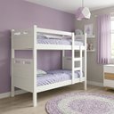 Ver imagem 1 de Beliche Jaspe com Escada Integrada e Guarda Corpo com Colchões D33 para Quarto Infantil - Branca
