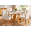 Ver imagem 1 de Mesa Sala Jantar Celeste + 4 Cadeiras Nara Cedro DJ Móveis
