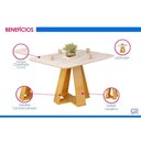 Ver imagem 4 de Mesa Sala Jantar Celeste + 4 Cadeiras Nara Cedro DJ Móveis