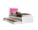 Ver imagem 1 de Cama Laura Branco e Rosa Solteiro com Auxiliar