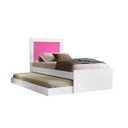 Ver imagem 1 de Cama Laura Branco e Rosa Solteiro com Auxiliar